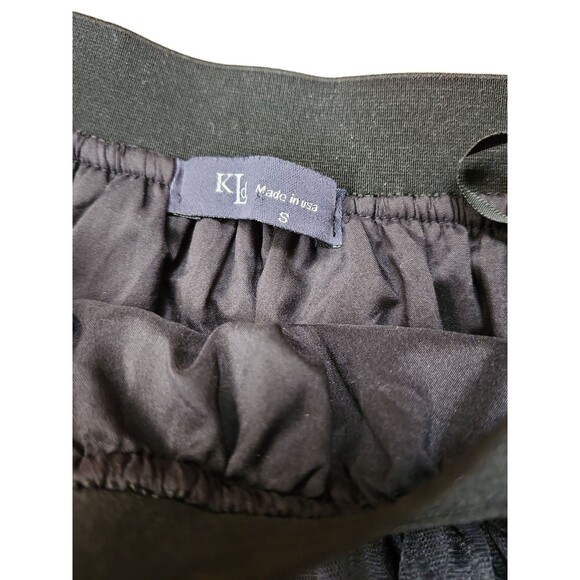 KLD Vintage 90s Whimsigoth Maxi Skirt Womens S Fairy Grunge Black Crinkle Tulle - Picture 5 of 8